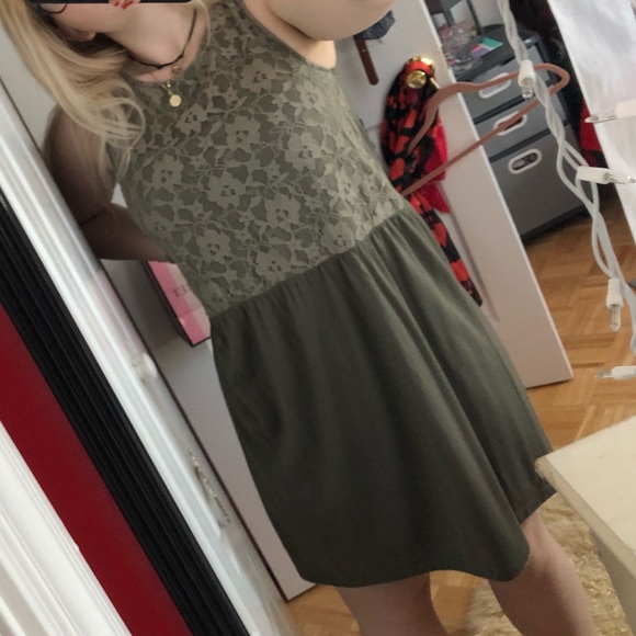 olive green dress - Picture 3 of 3